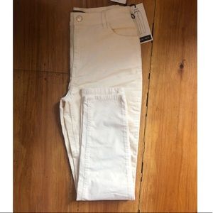 Off white high- rise corduroy skinny pants